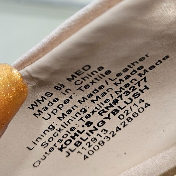 Jennifer Lopez  JLBlingy Blush Peep Toe Platform Heel Rhinestones Size 8 1/2 M - Picture 13 of 15